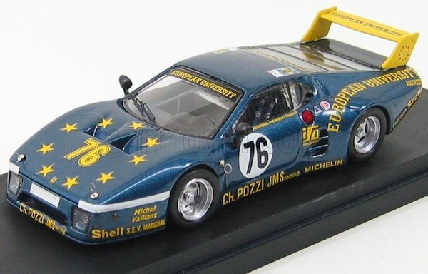 Modellauto Statisch Best Model Ferrari 512BB Lm #76 Le Mans 1980 Scale 1/43-image