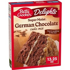  Delights Super Moist German Chocolate Cake Mix, 13.25 Oz. (Pack Of