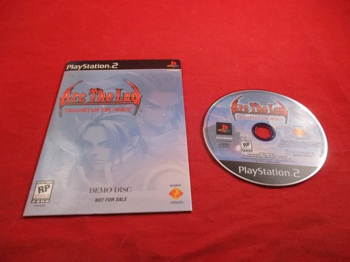 Arc the Lad Twilight of the Spirits Playstation 2 PS2 Promo Demo Disc w/ Sleeve