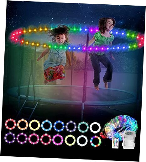 LED Trampoline Lights for 5 FT Trampoline, Remote Control Length 15 FT