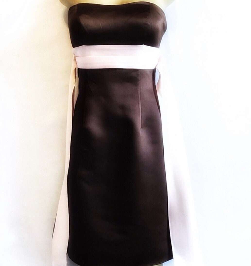 Bill Levkoff Women's Size 6 Brown And Pink Bridesmaid Formal Party Knee Dress | eBay Bill Levkoff Women's Size 6 Brown And Pink Bridesmaid Formal Party Knee Dress | eBay