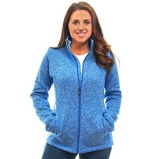 Womens Trail Crest Speckled Zip Up Fleece Jacket