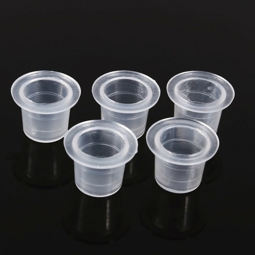 1000Pcs Plastic Small Medium Large Tattoo Ink Cups Caps Pigment Supply - Picture 5 of 8