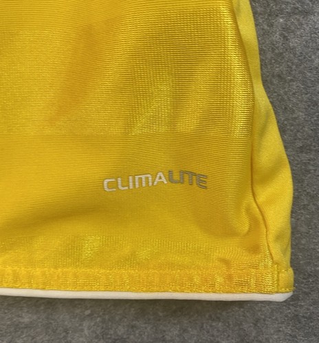 Adidas Shirt Boys Size Large Yellow Climalite Youth Number 18 - Picture 5 of 14