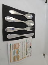 Kids Silverware 4 Pieces Childrens Safe Flatware Set Stainless Steel 4Pk. Open B