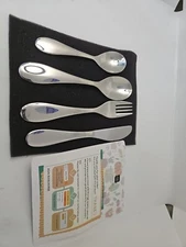 Kids Silverware 4 Pieces Childrens Safe Flatware Set Stainless Steel 4 Pack EIUB