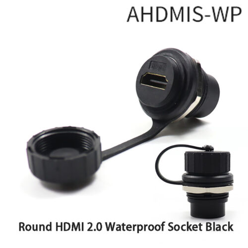 D-Type Data module Socket Round With Cover Dustproof, waterproof Black/Silver - Picture 29 of 32