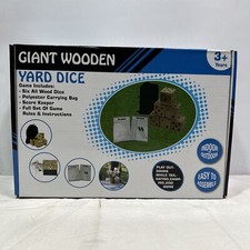 Giant Wooden Yard Dice Game With Scorecards  Carry Bag  NEW