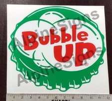 Retro Bubble Up lemon lime soda pop 1950s LARGE restoration sticker decal 12"
