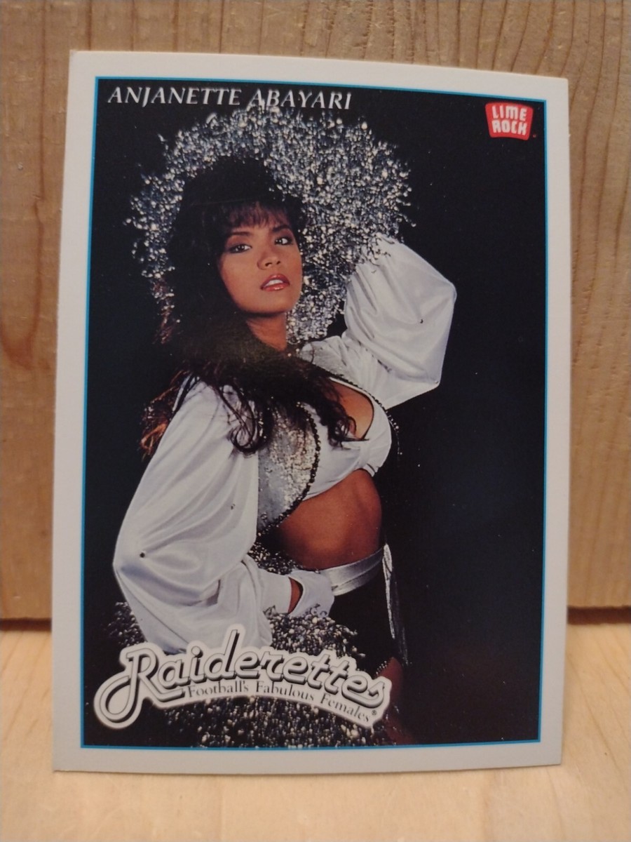Anjanette Abayari 1992 Lime Rock NFL Raiderettes Cheerleader