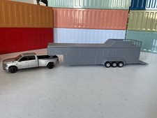 3d Print 164 Horse Hay Roof Gooseneck Enclosed 36ft Car Trailer For Greenlight