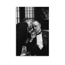 Vintage Movie Posters The Godfather Canvas Painting Wall Art Home Dec