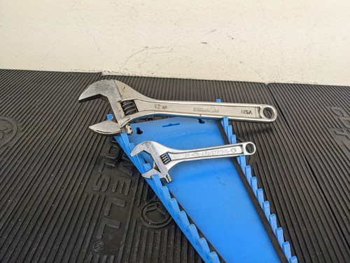 #ax194 Armstrong Tools USA 28-406 & 28-412 Adjustable Wrench Set 6" & 12" GMTK