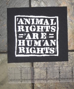 Animal Liberation Patch - Front ALF Rights ELF Vegan Vegetarian Human
