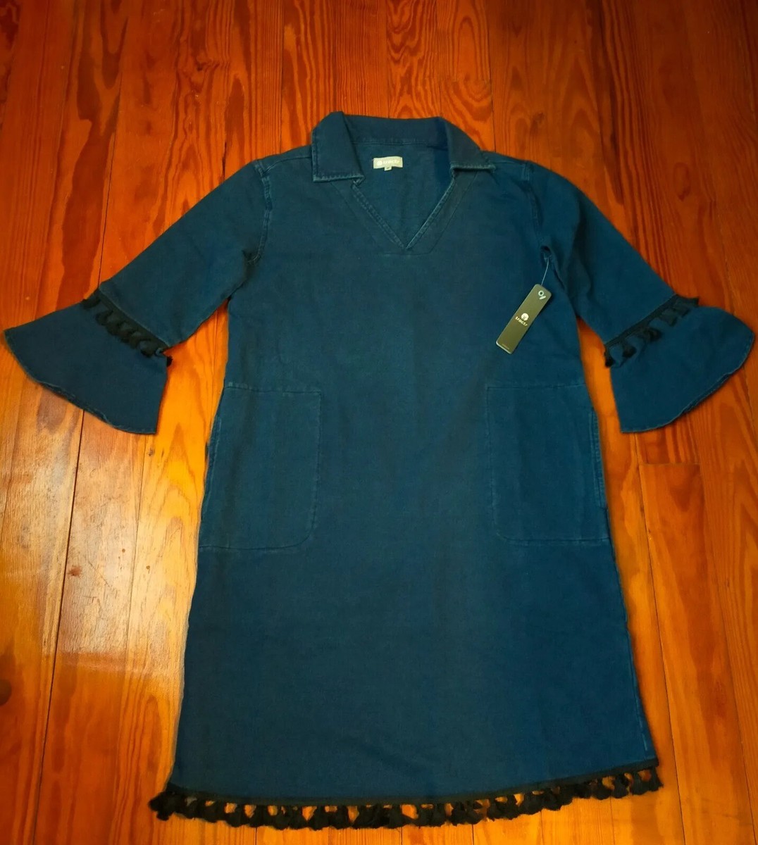 tractr denim dress Tractr Denim Women's Dress Size Medium Flare Sleeves Blue