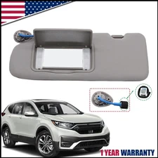FOR 2017-2022 Honda CR-V Interior W/Mirror Light Left Driver Side Sun Visor Gray