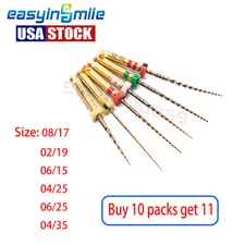 6pcs/pacK Dental Endo Files Gold Niti Rotary Files X3-PGS Large Taper 21/25/31MM