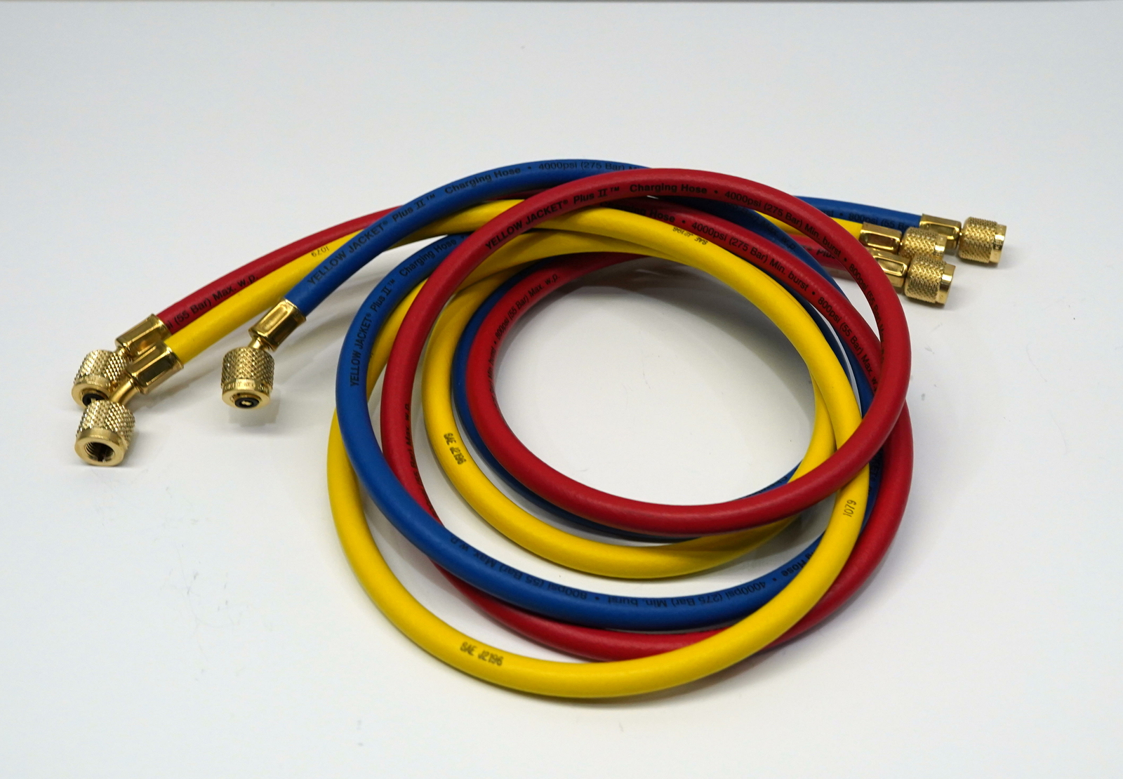 Yellow Jacket Manifold Gauge 42004 with 60" RYB Hoses Standard Fitting