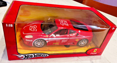 rare red box Hot Wheels Ferrari F430 #14 Challenge race car 1/18