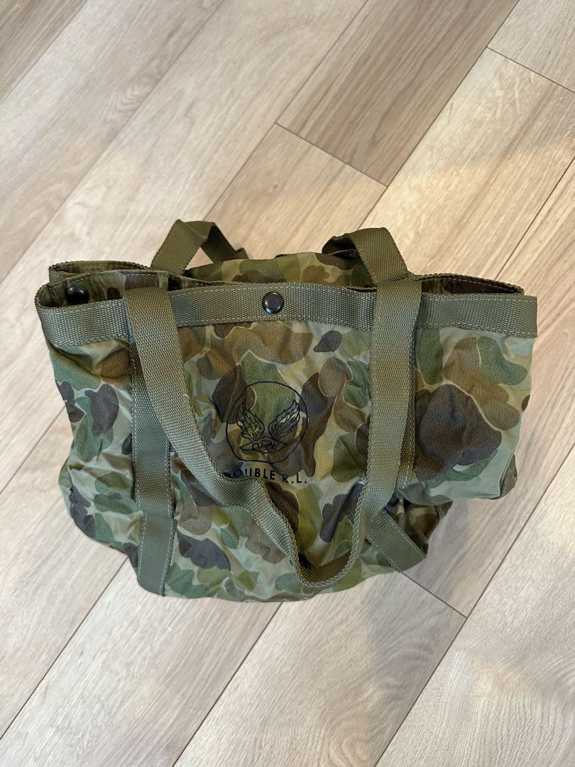 Double RL Packable Camo Tote Bag Nylon Military Style Used Double RL Packable Camo Tote Bag Nylon Military Style Used
