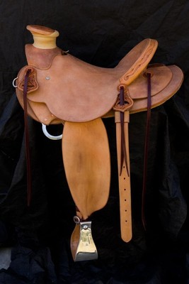 Wade-stijl Tree A Fork Premium leer Ranch roping