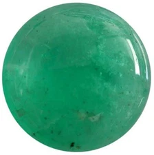 Natural Fine Medium Green Emerald - Round Cabochon - Brazil - AA+ Grade