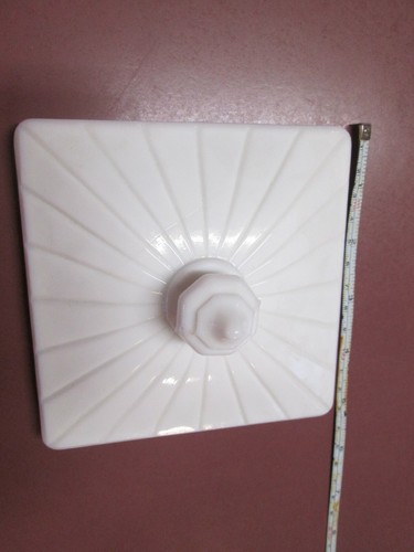 Vintage Square White Milk Glass Compote REPLACEMENT LID ~ Candy dish/bowl (C6) - Bild 4 von 5