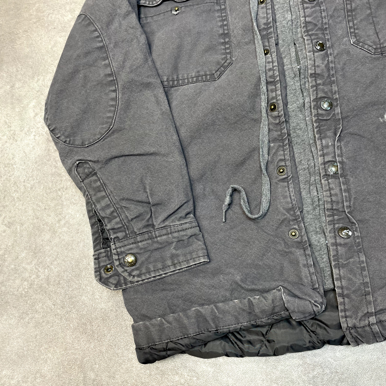 Dickies Over Shirt Mens Y2K Full Zip Quilt Lined Workwear Jacket, Grey, Small image 6