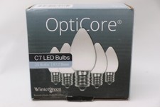 OptiCore C7 LED Cool White Smooth/Opaque Shatter-Resistant Christmas Light Bulbs