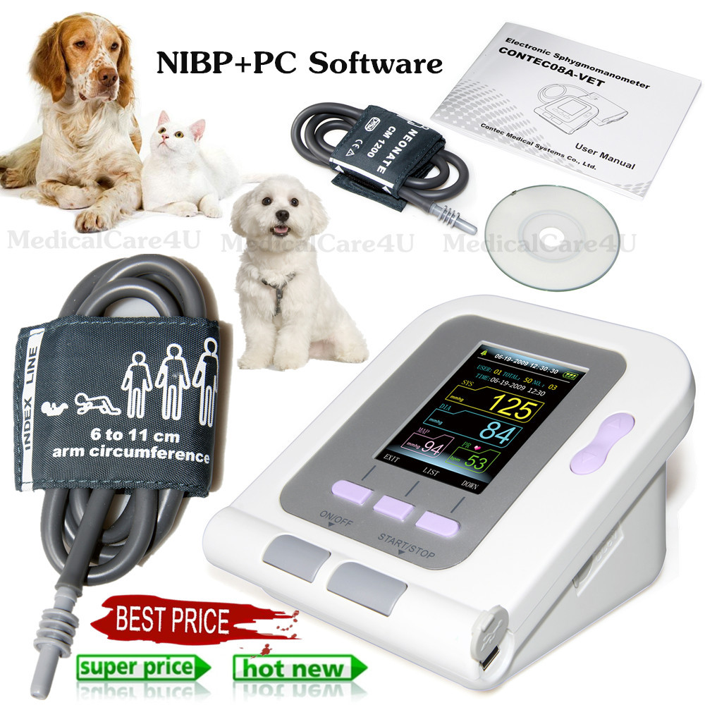Digital Veterinary Blood Pressure Monitor NIBP Monitor,Dog/Cat/Pet,PC