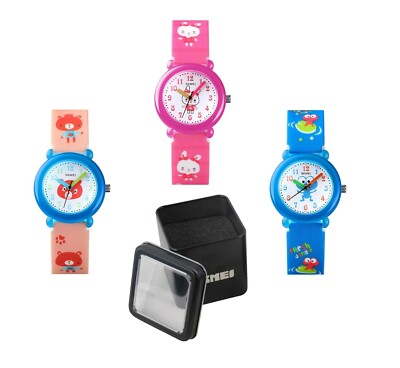 SKMEI Kinder Junge Mädchen Tier analoge wasserdichte Uhren mit Garantiekarte & Box