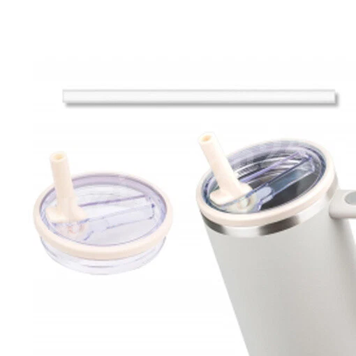 Tumbler Flip Straw Lid for 40oz Stanley Lid Reusable Tumbler Cover Straw Lid