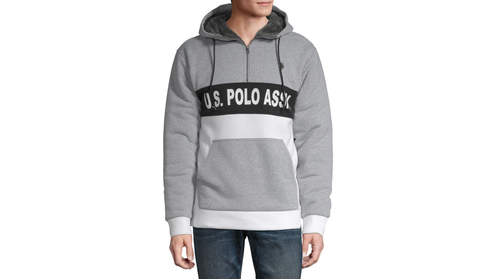 U.S. Polo Assn. Men's Hooded Midweight Fleece Jacket - Size: Medium - R-4