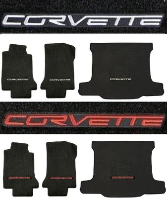 Lloyd Mats Velourtex C6 Corvette Word 3 Pc Ebony Mats (2005-2013) 