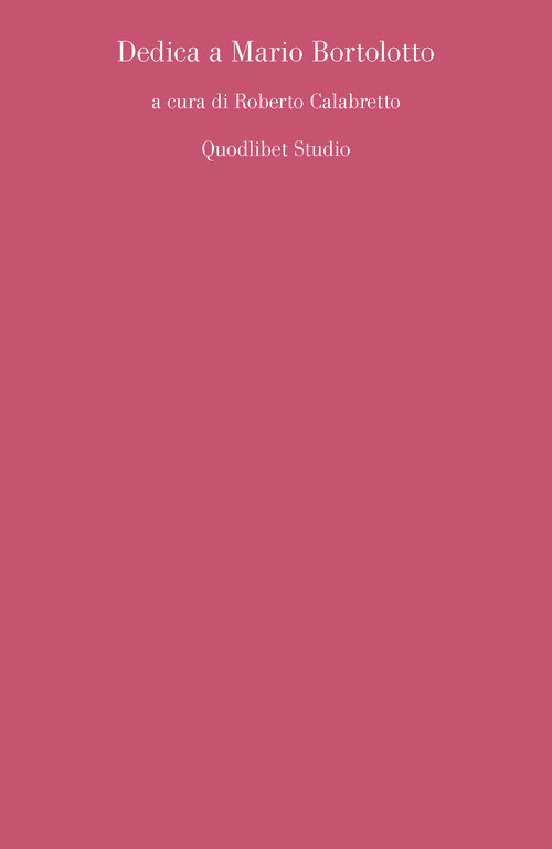 Dedica A Mario Bortolotto -  - 2023
