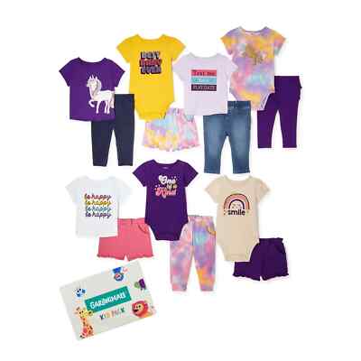 Garanimals Baby Girl Short Sleeve Mix Match Outfit Kid Pack Gift