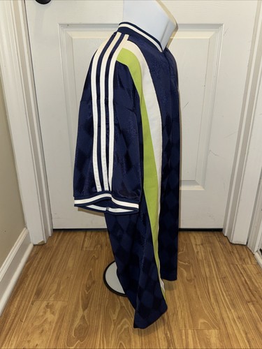 Vintage 90s Adidas Soccer Jersey Mens XL Striped Diamond - 第 6/8 張圖片