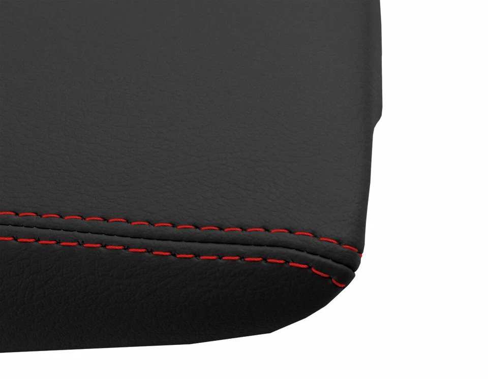 适用于 1993 - 1997 英菲尼迪 J30 PVC 皮革控制台盖拉盖红色针脚 — 第 3/4 张图片