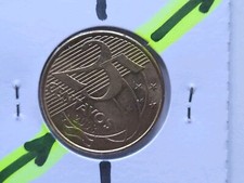 BRASIL - 25 CENTAVOS - 2008 - ERROR - REVERSO INCLINADO - SOB/ SC- UNC