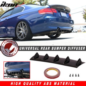 23" x6" Shark Fin Universal Rear Bumper Lip Diffuser 3-5 Fin Gloss Black ABS 23" x6" Shark Fin Universal Rear Bumper Lip Diffuser 3-5 Fin Gloss Black ABS