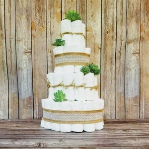 4 tier diaper cake