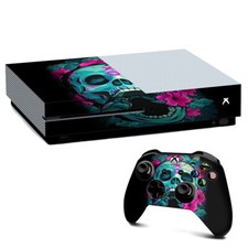 Xbox One S Console Skins Decal Wrap ONLY Skull Dia De Los Muertos Design Bird