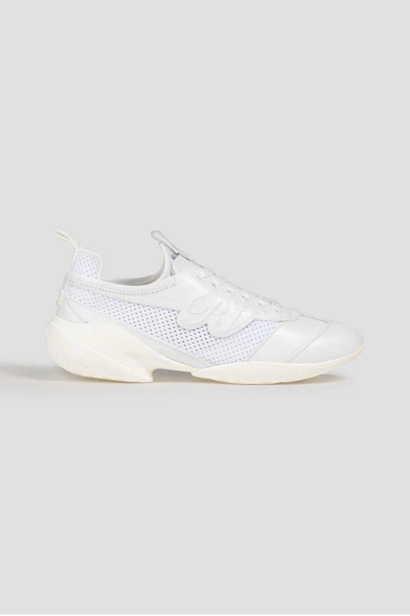ROGER VIVIER Viv' Match スニーカー Roger Vivier Viv Match Embossed Leather And Mesh Sneakers 37
