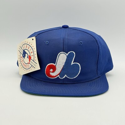 Montreal Expos MLB Baseball Vintage Script Signatures SnapBack Sports Hat Cap