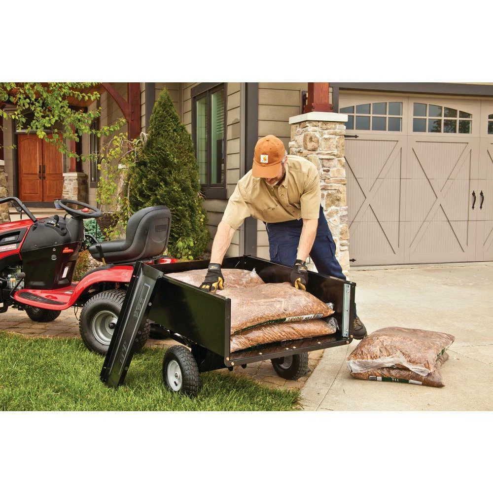 Best dump cart for lawn tractor deals