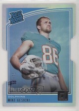 2018 Donruss Rated Rookie Press Proof Silver Die-Cut 15/75 Mike Gesicki #337 pm6