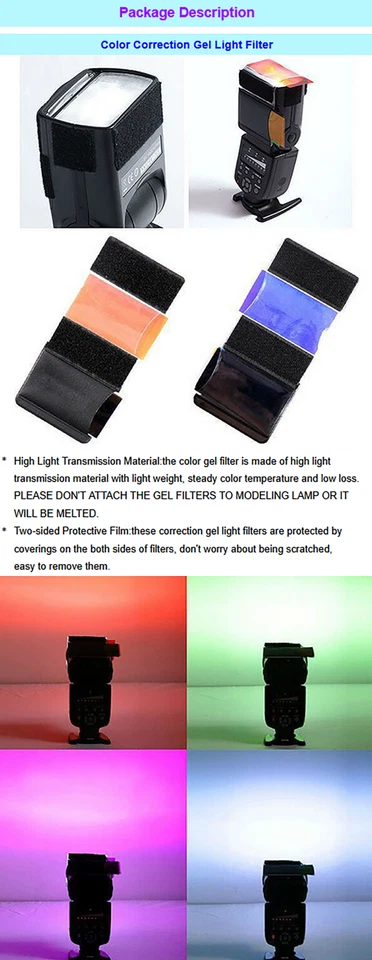 10x Color Correction Gel Light Filter,Photography Lighting Gels Sheet Photo Stu - Image 3 of 4