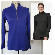 Patagonia Midweight Capilene Baselayer Polartec Royal Blue Half Zip Women Size S