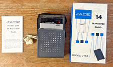 Vintage Jade Transistor Radio Model J-143 w/ Original Box Untested Parts Repair