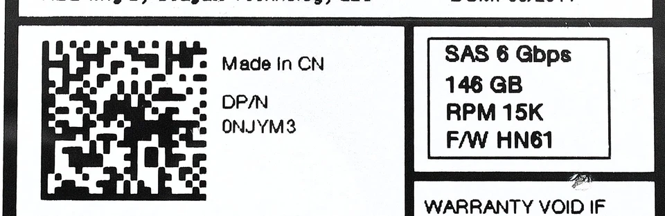 Dell NJYM3 146GB 15K SAS 2.5 6G HDD EP+ Hard Disc Drive *No Tray - Image 2 of 4